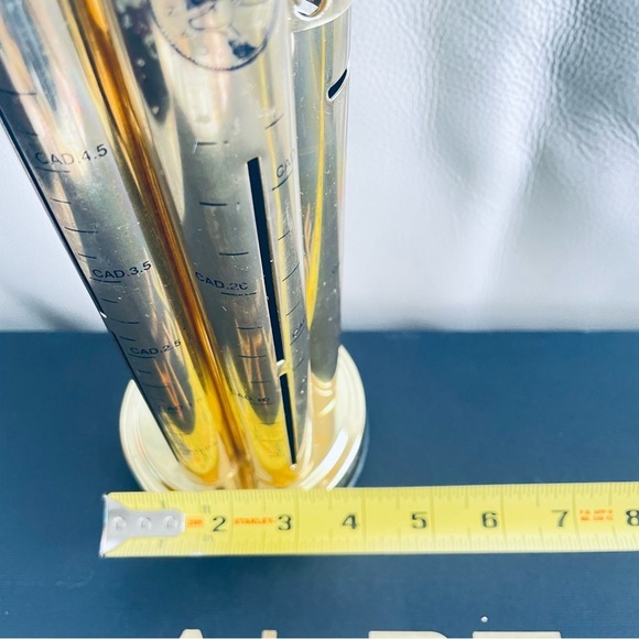 TUBE COINS METAL ART DECOR GOLD TONE COLOR SAVE COINS ART - Picture 7 of 12